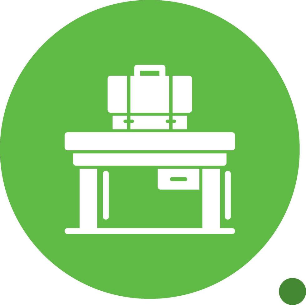 Desk Glyph Shadow Icon vector