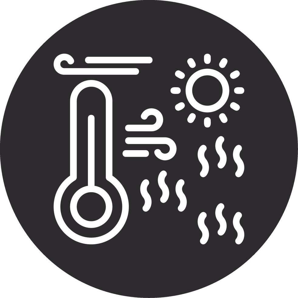 Heatwave Inverted Icon vector