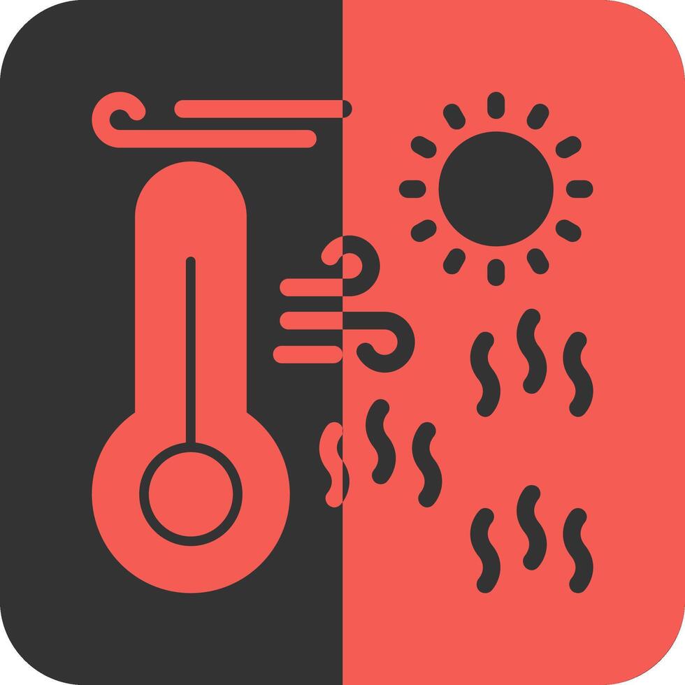 Heatwave Red Inverse Icon vector