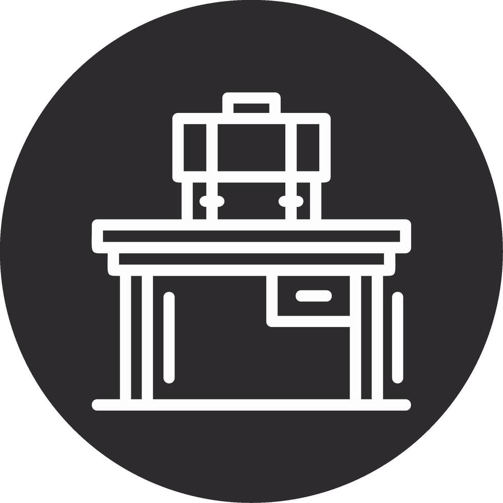 Desk Inverted Icon vector