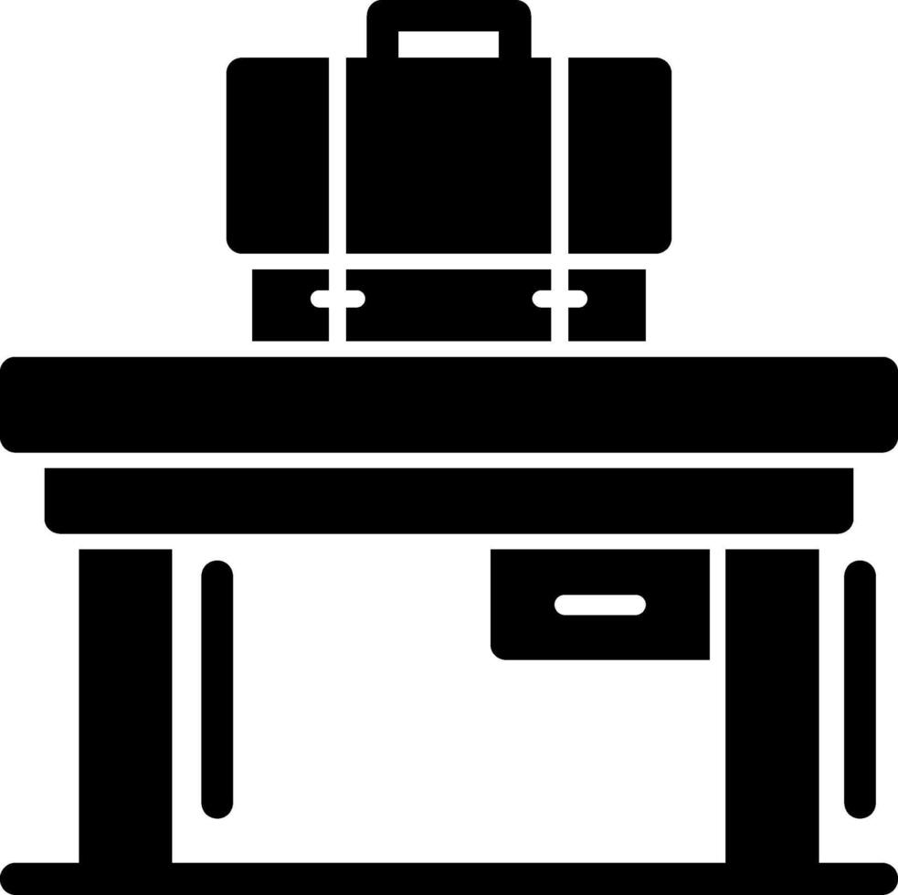 Desk Glyph Icon vector