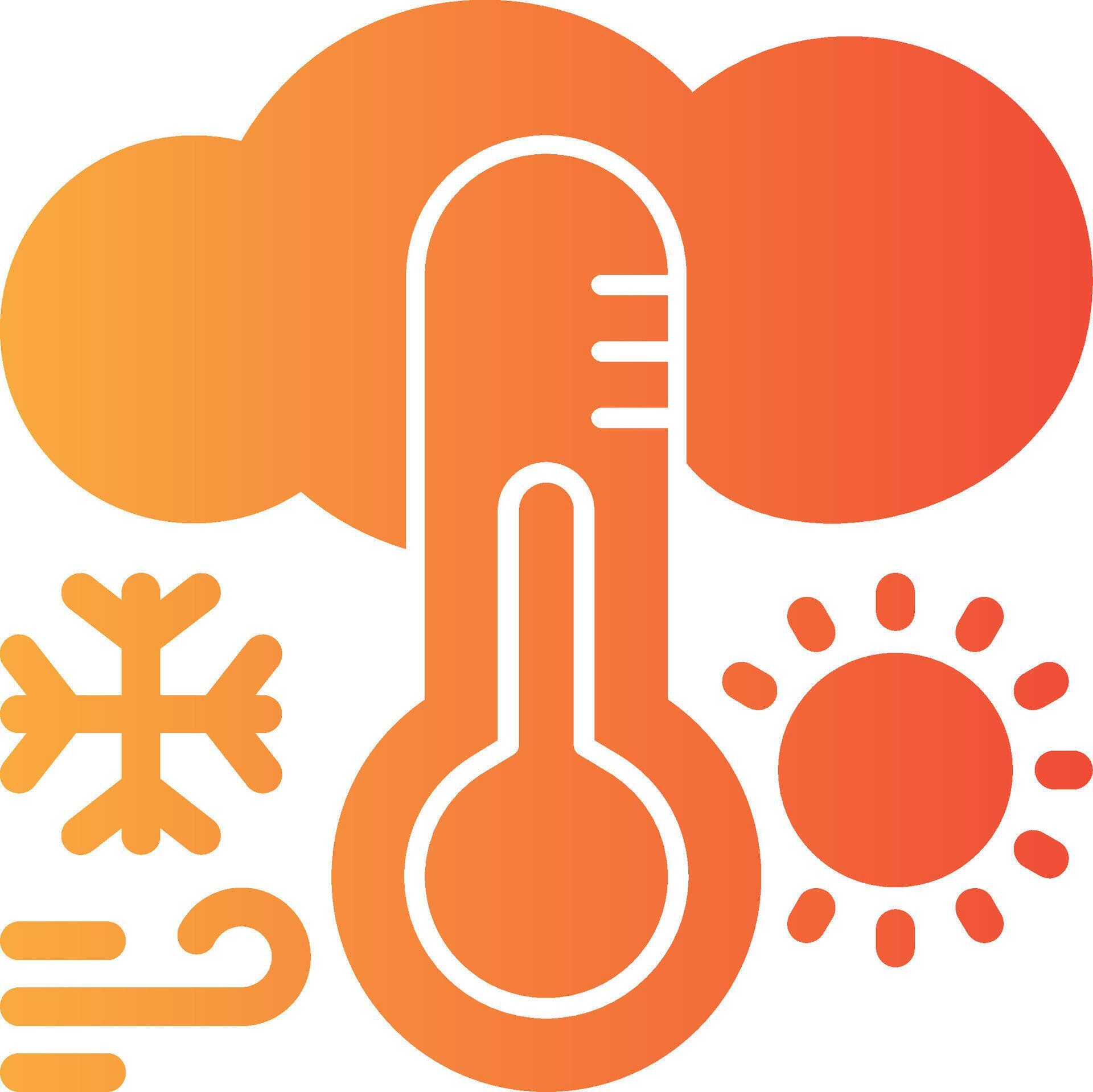 Thermometer rising Solid Multi Gradient Icon 39478856 Vector Art at ...
