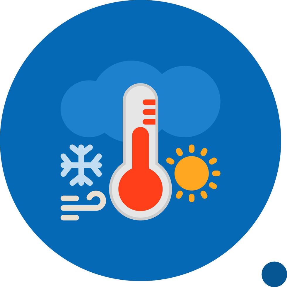 Thermometer rising Flat Shadow Icon vector