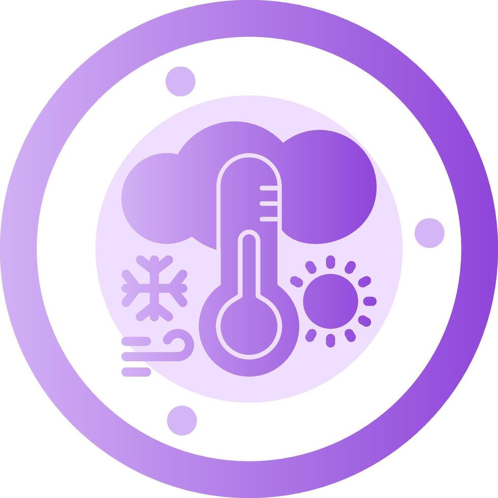 Thermometer rising Glyph Gradient Icon vector