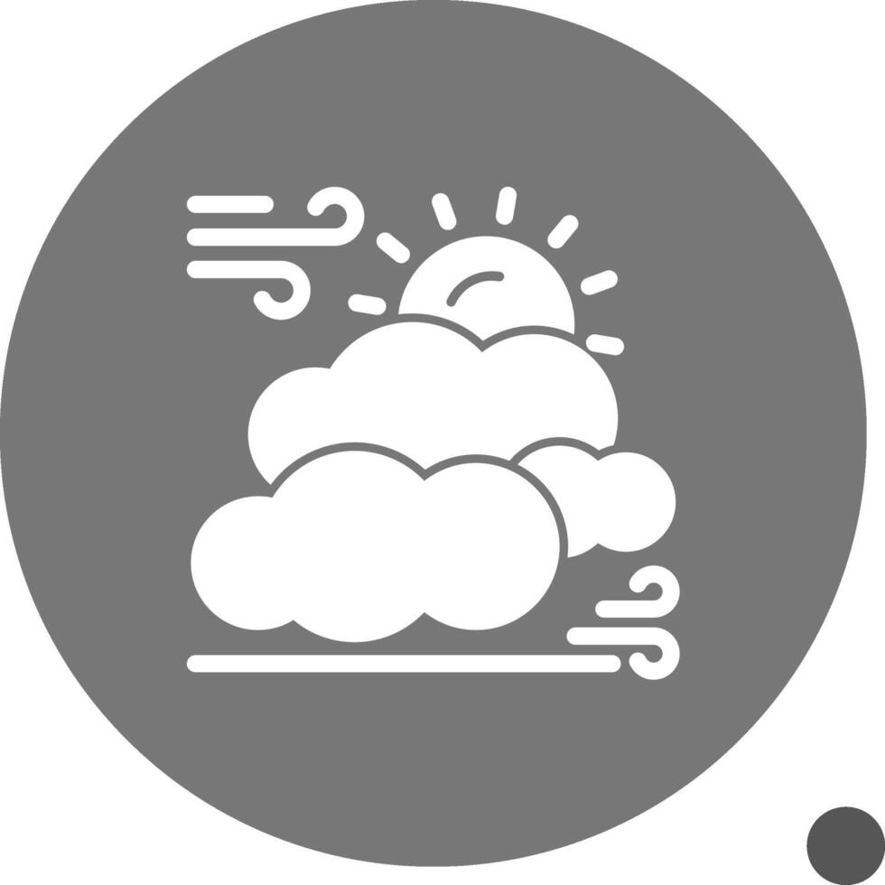 Dom y nubes glifo sombra icono vector