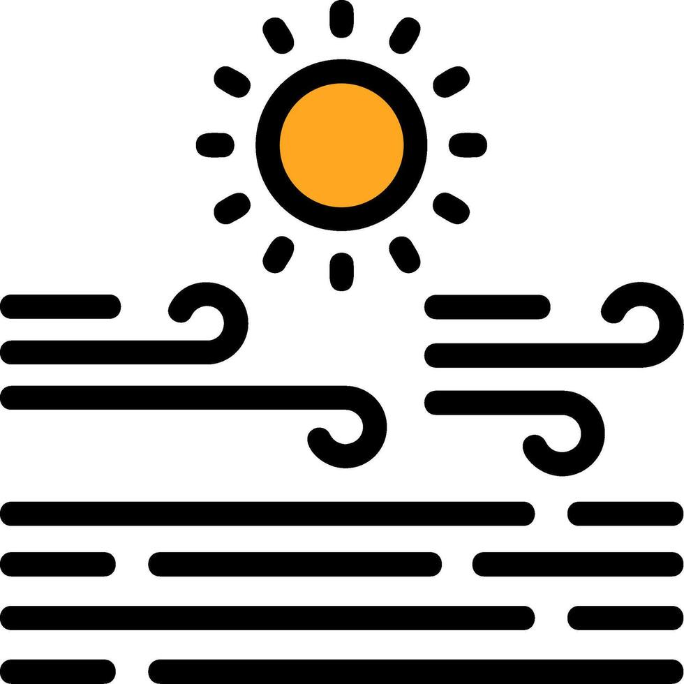 Calm day Line Filled Icon vector