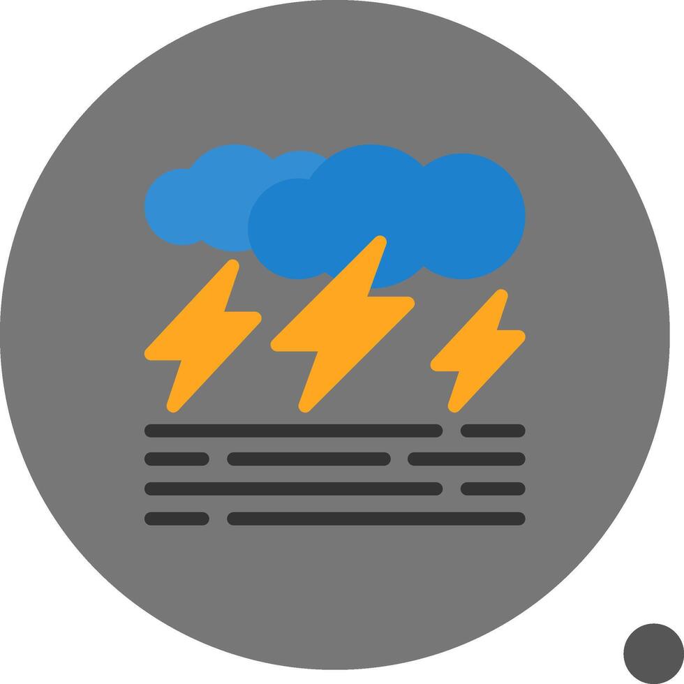 Stormy day Flat Shadow Icon vector