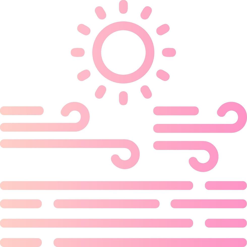 Calm day Linear Gradient Icon vector