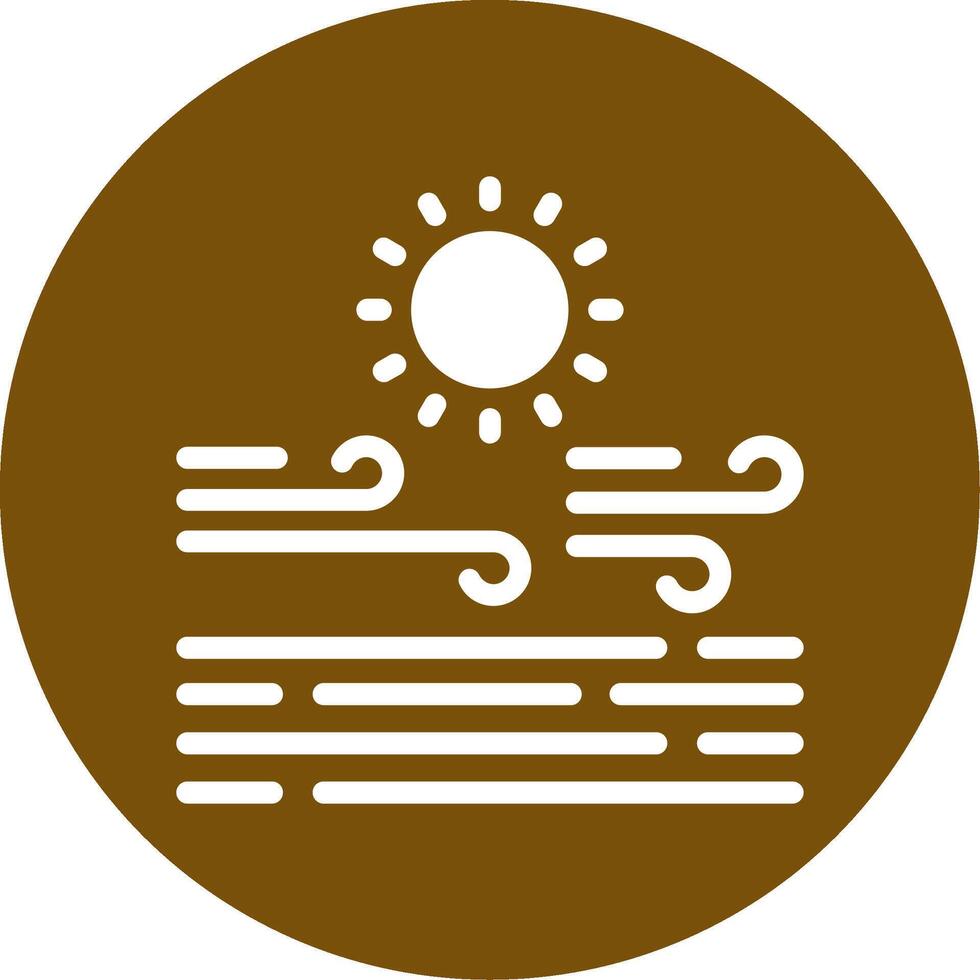 Calm day Glyph Circle Icon vector