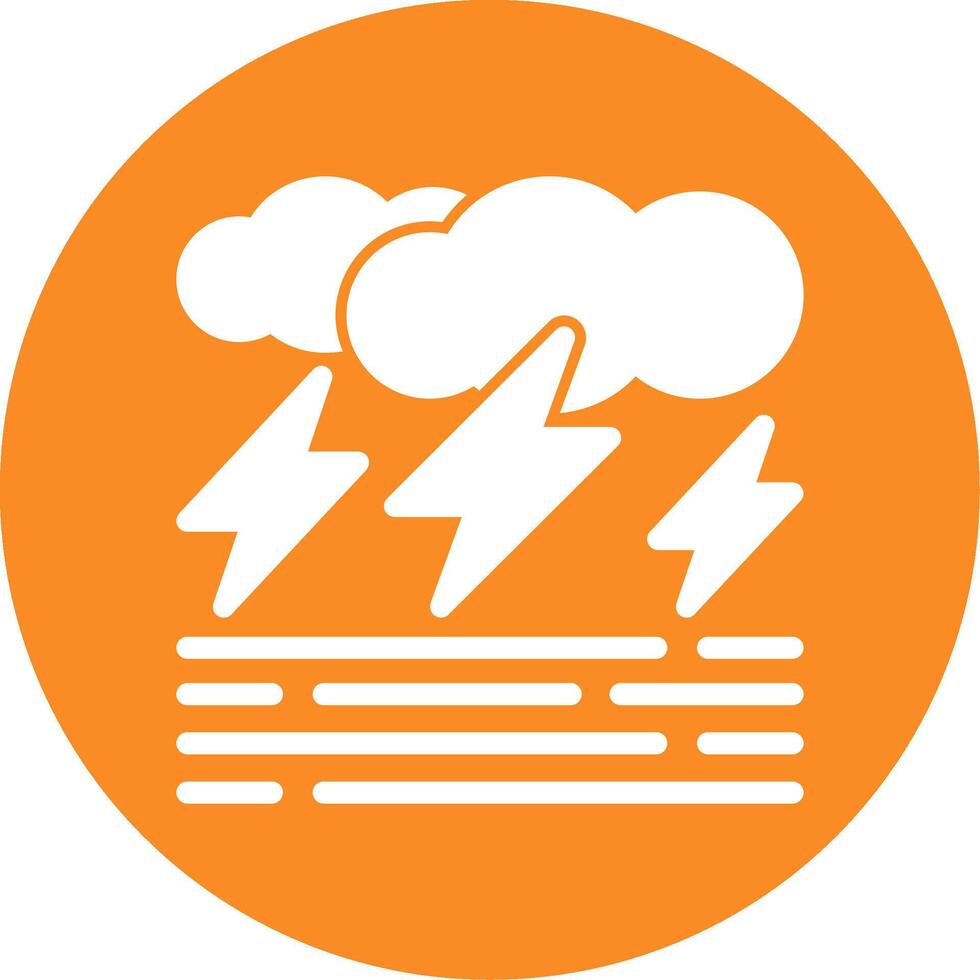 Stormy day Glyph Circle Icon vector