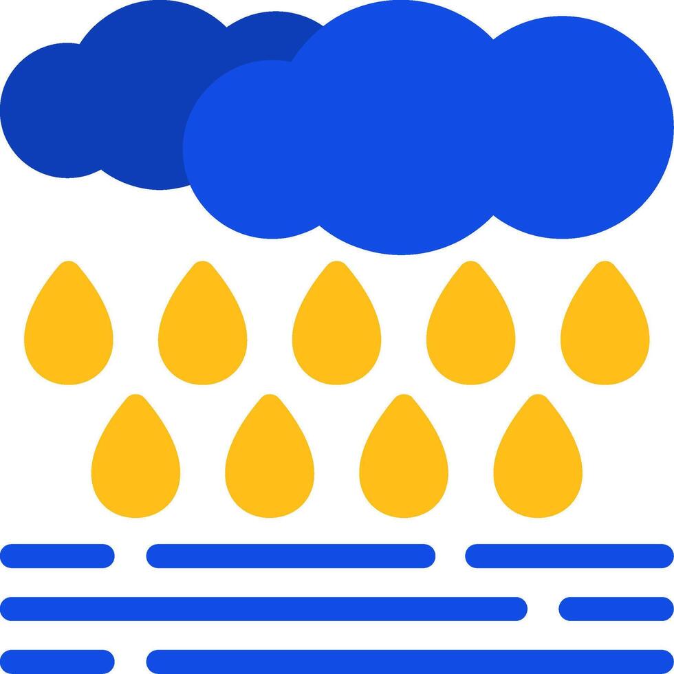 Rainy day Flat Two Color Icon vector