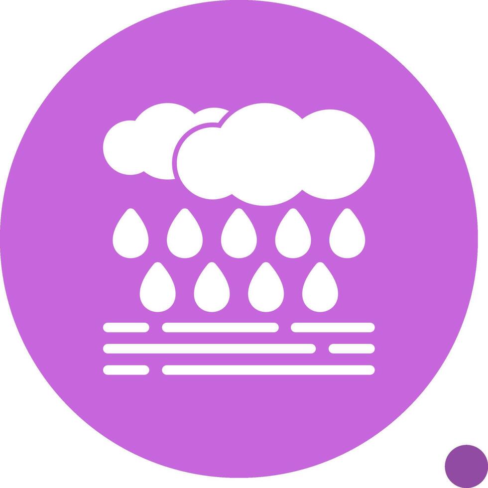 Rainy day Glyph Shadow Icon vector