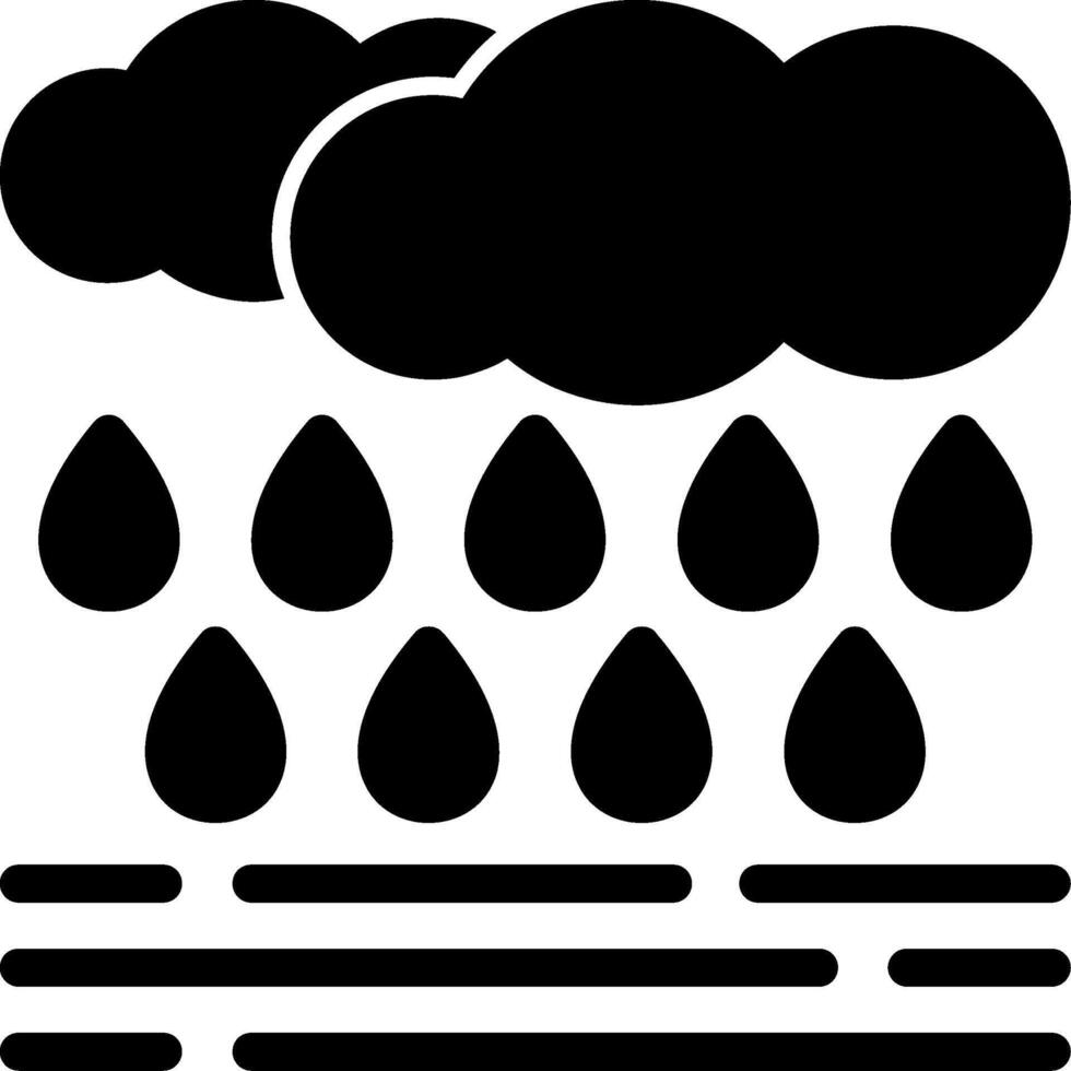 Rainy day Glyph Icon vector