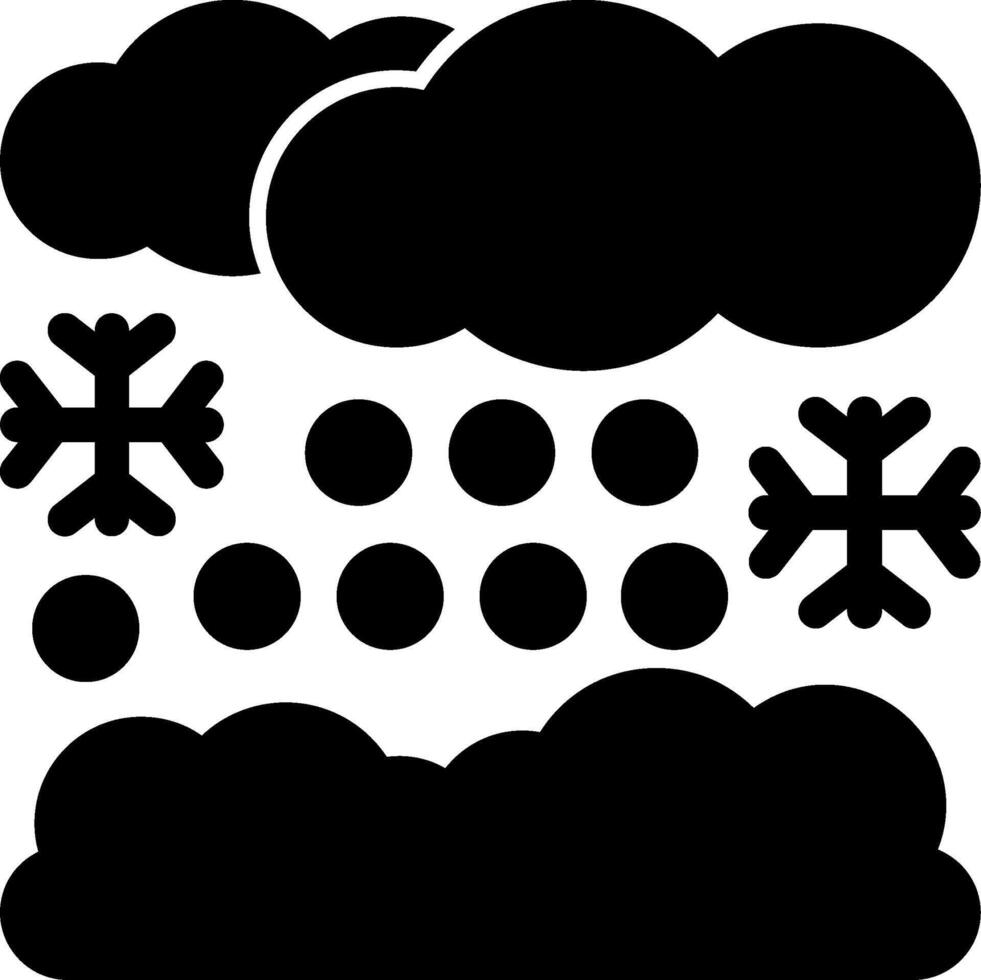 Snowy day Glyph Icon vector