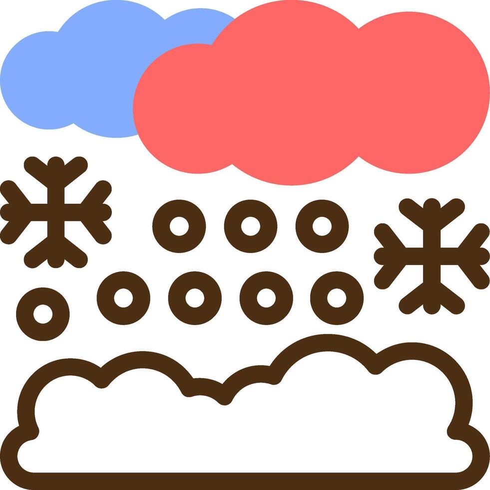 Snowy day Color Filled Icon vector