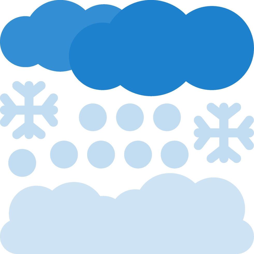 Snowy day Flat Icon vector