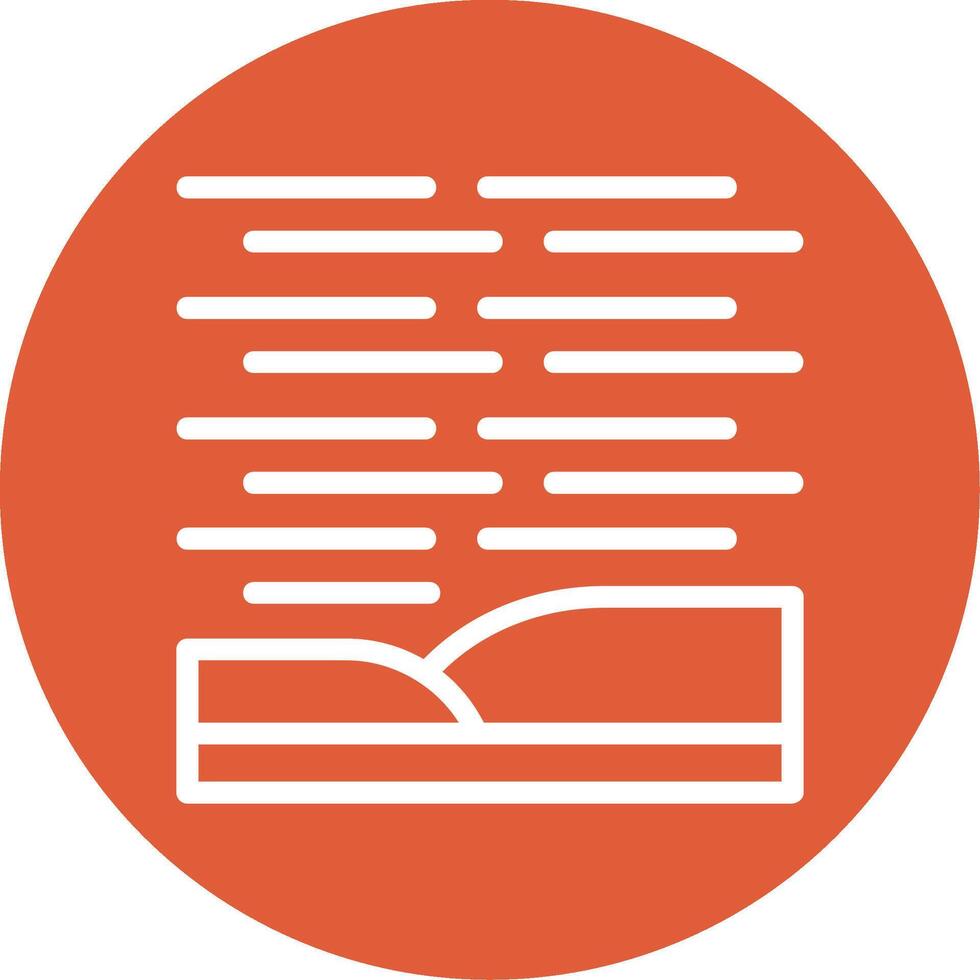 Foggy day Outline Circle Icon vector