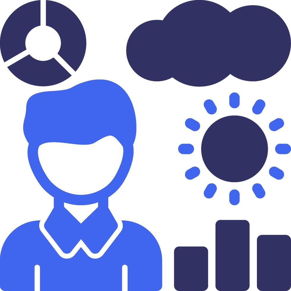 Meteorologist Solid Two Color Icon vector