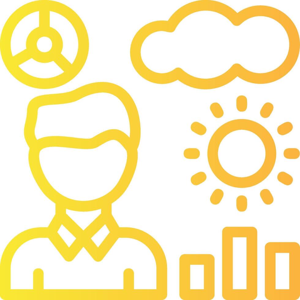 Meteorologist Linear Gradient Icon vector