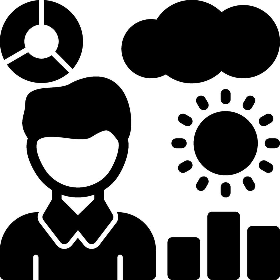 Meteorologist Glyph Icon vector