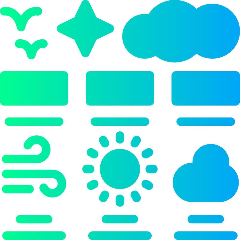 Weather forecast Solid Multi Gradient Icon vector