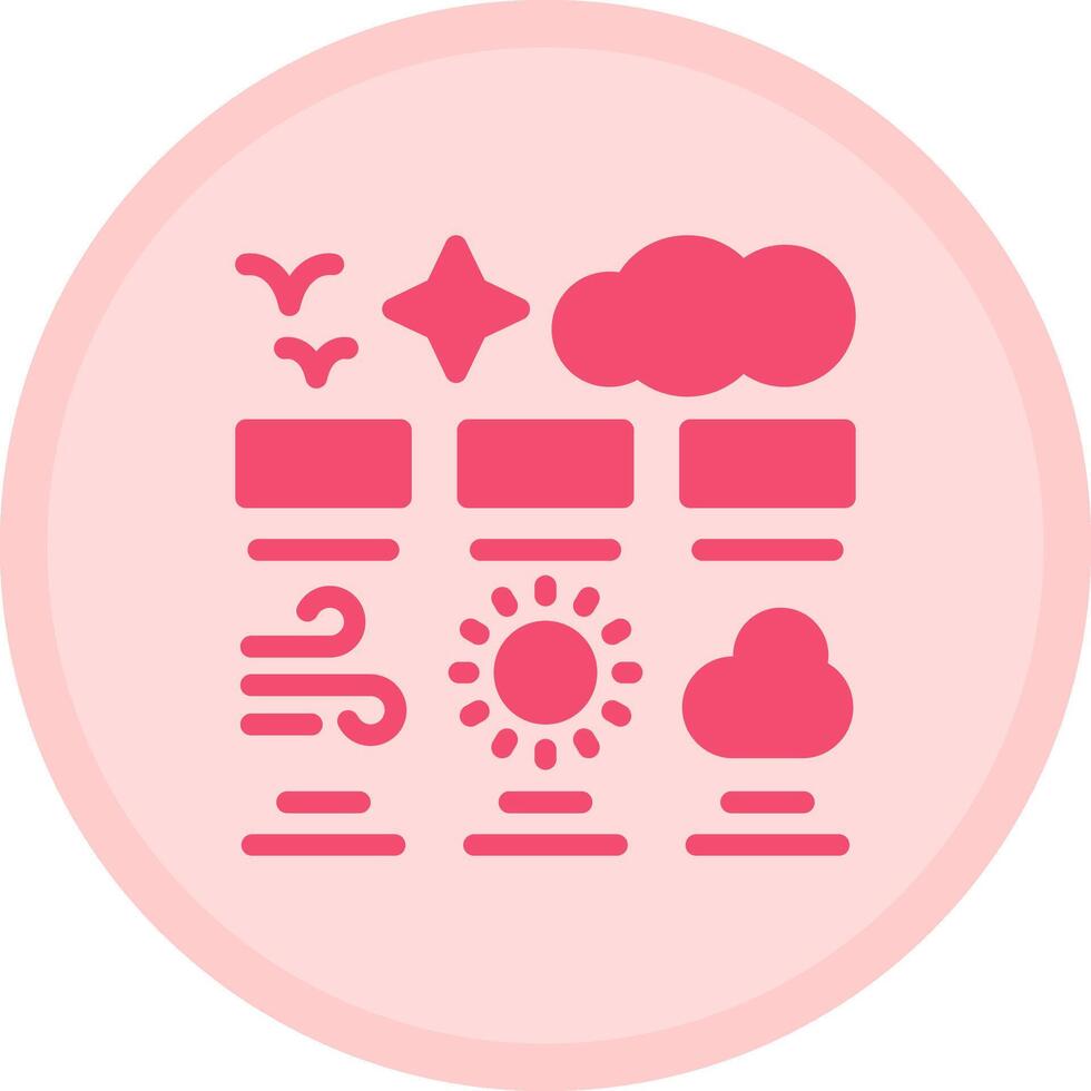 Weather forecast Multicolor Circle Icon vector