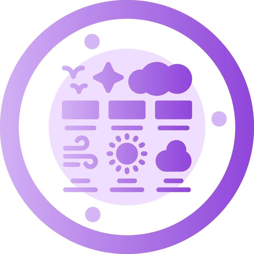 Weather forecast Glyph Gradient Icon vector