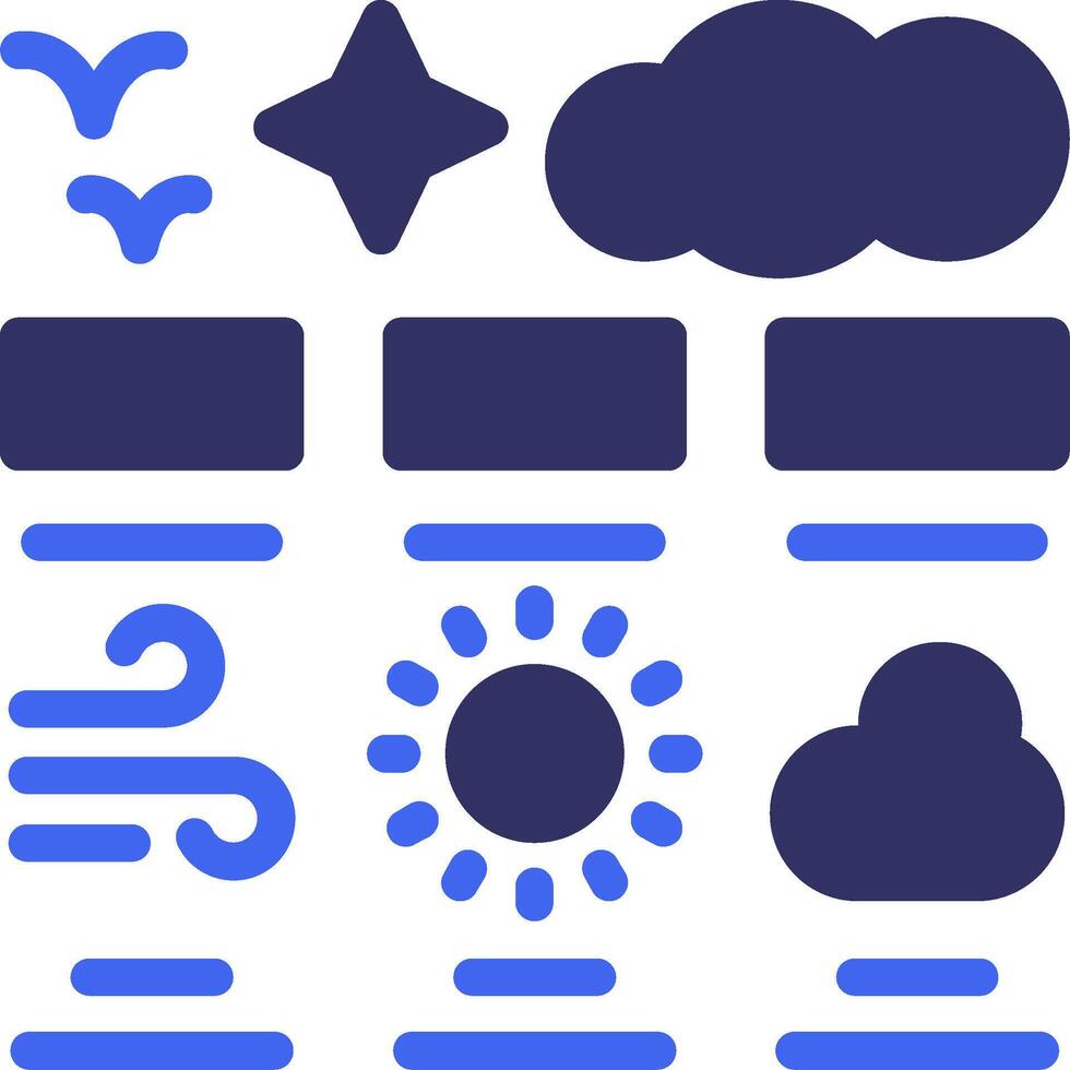 Weather forecast Solid Two Color Icon vector