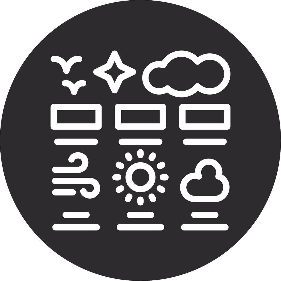 Weather forecast Inverted Icon vector