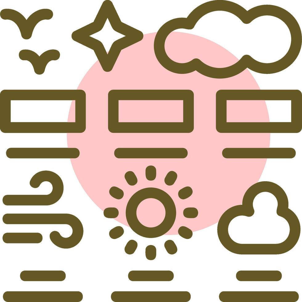 Weather forecast Linear Circle Icon vector