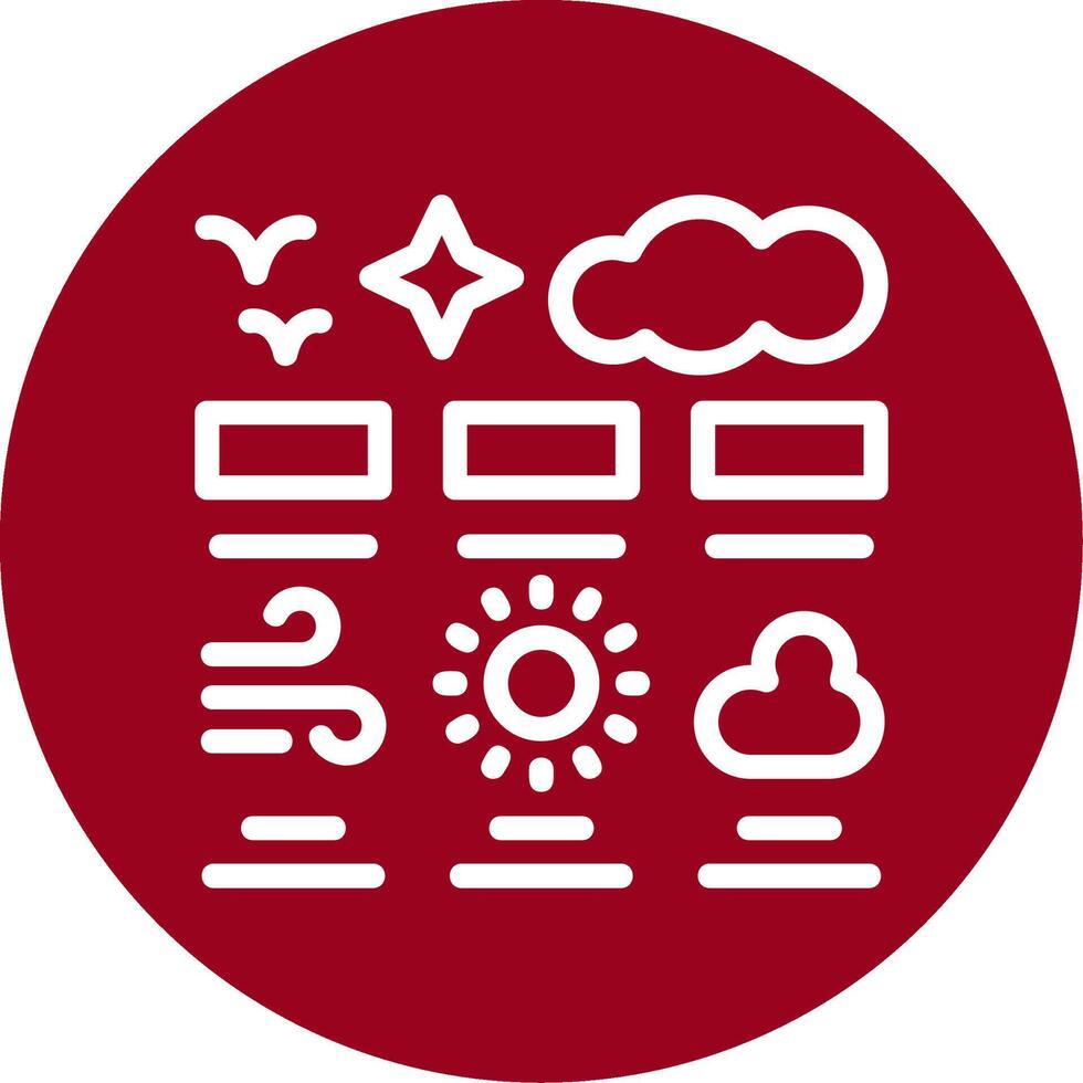Weather forecast Outline Circle Icon vector