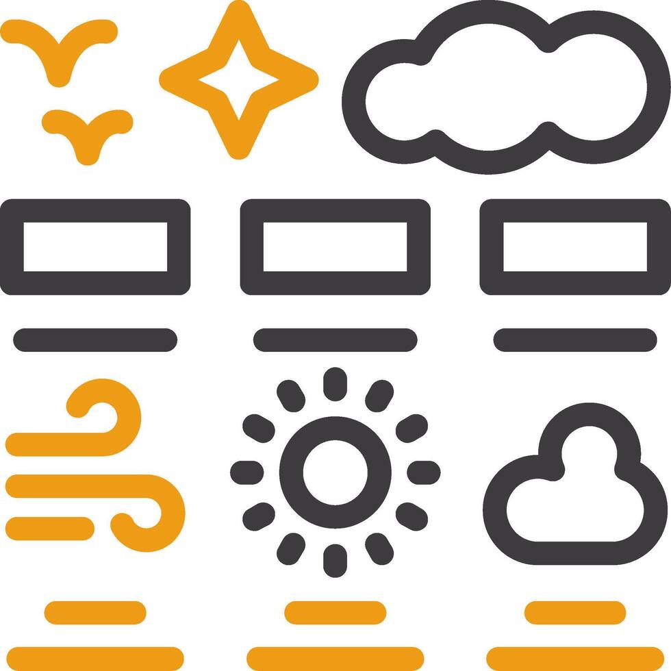 Weather forecast Line Two Color Icon vector