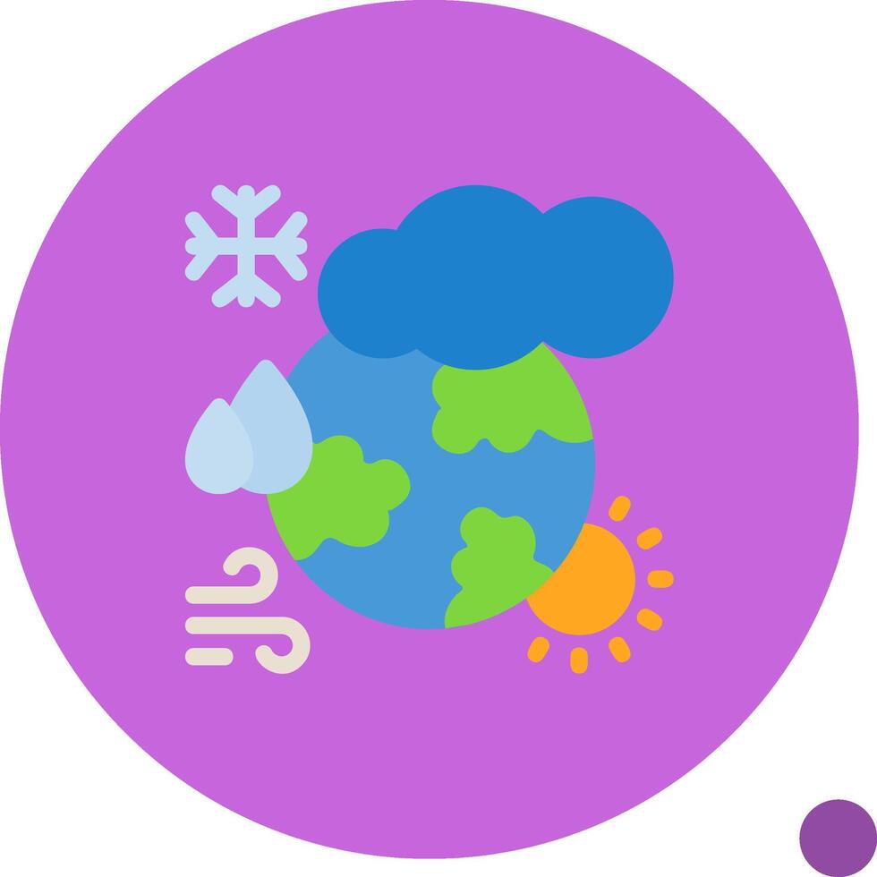 Climate change Flat Shadow Icon vector