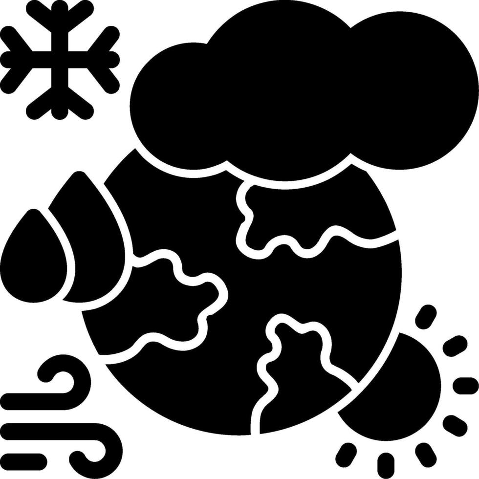 Climate change Glyph Icon vector