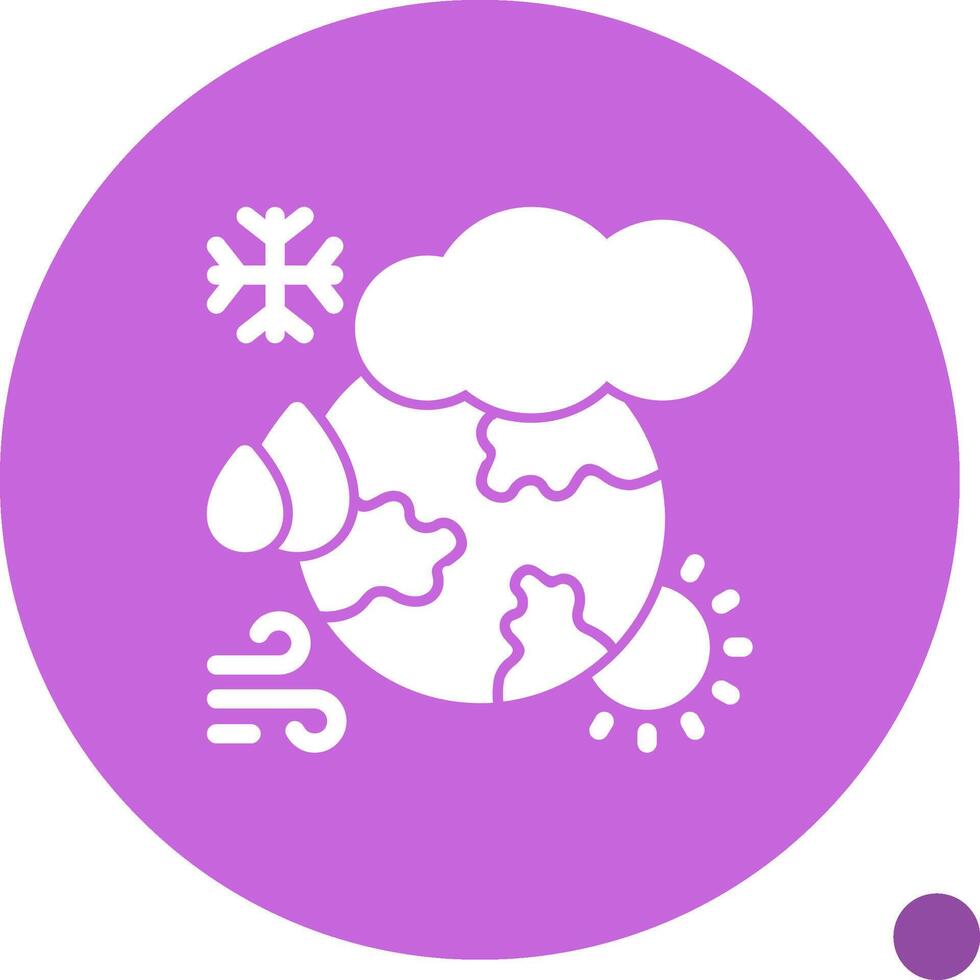 clima cambio glifo sombra icono vector