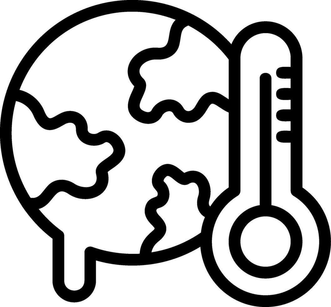 Global warming Line Icon vector