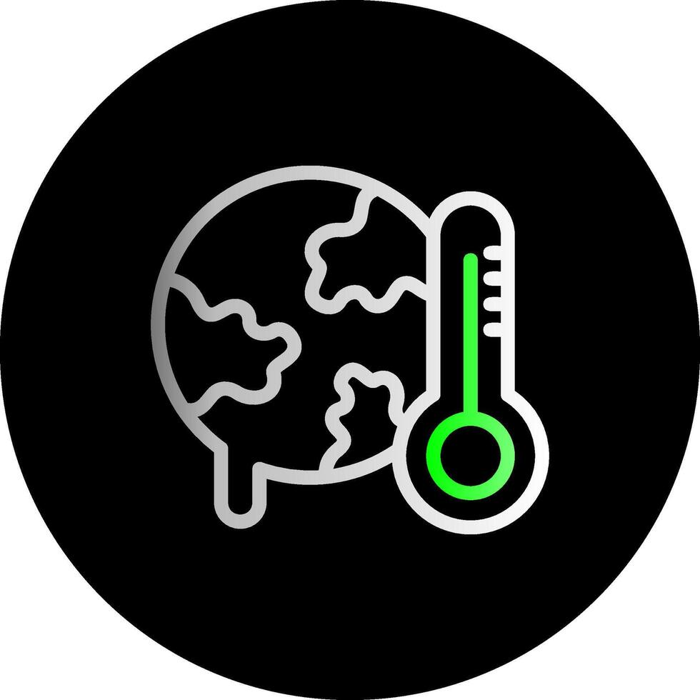 Global warming Dual Gradient Circle Icon vector