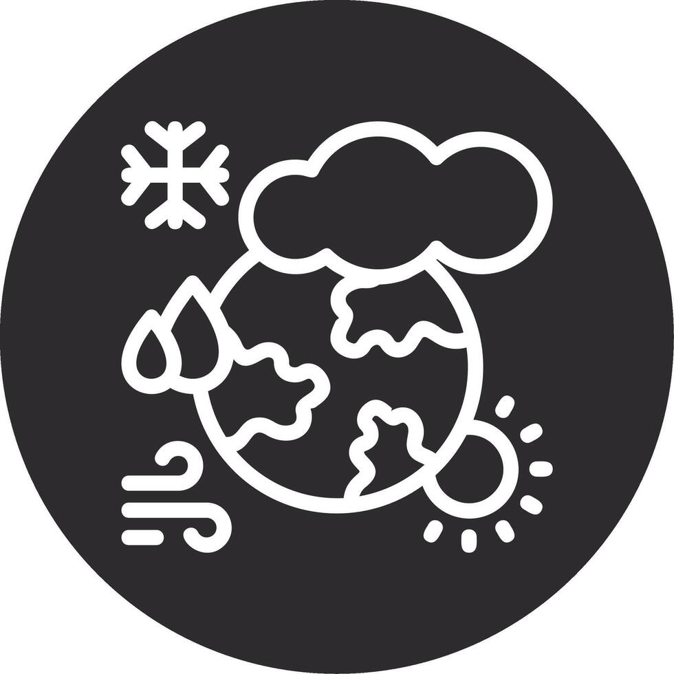 Climate change Inverted Icon vector