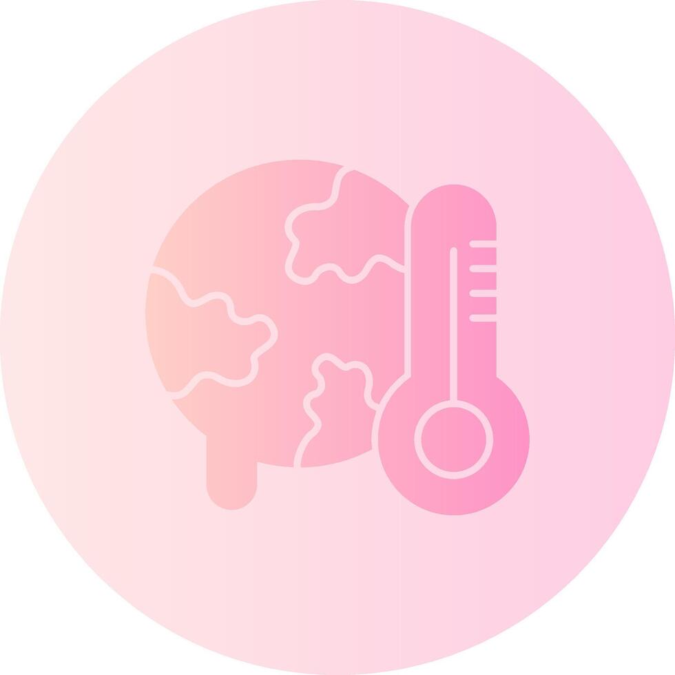 Global warming Gradient Circle Icon vector