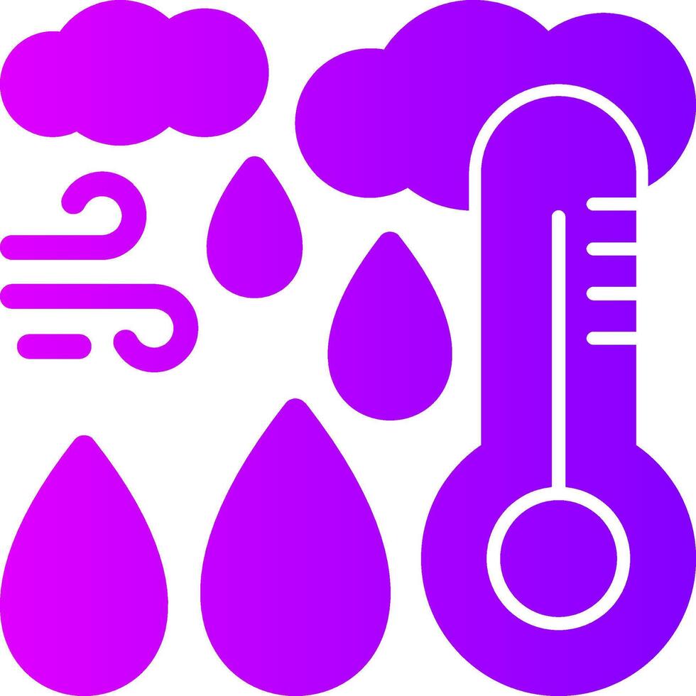 Humidity Solid Multi Gradient Icon vector