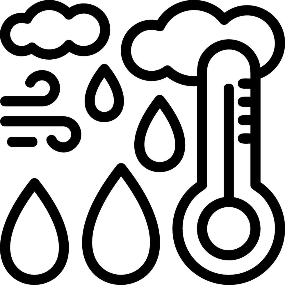 Humidity Line Icon vector