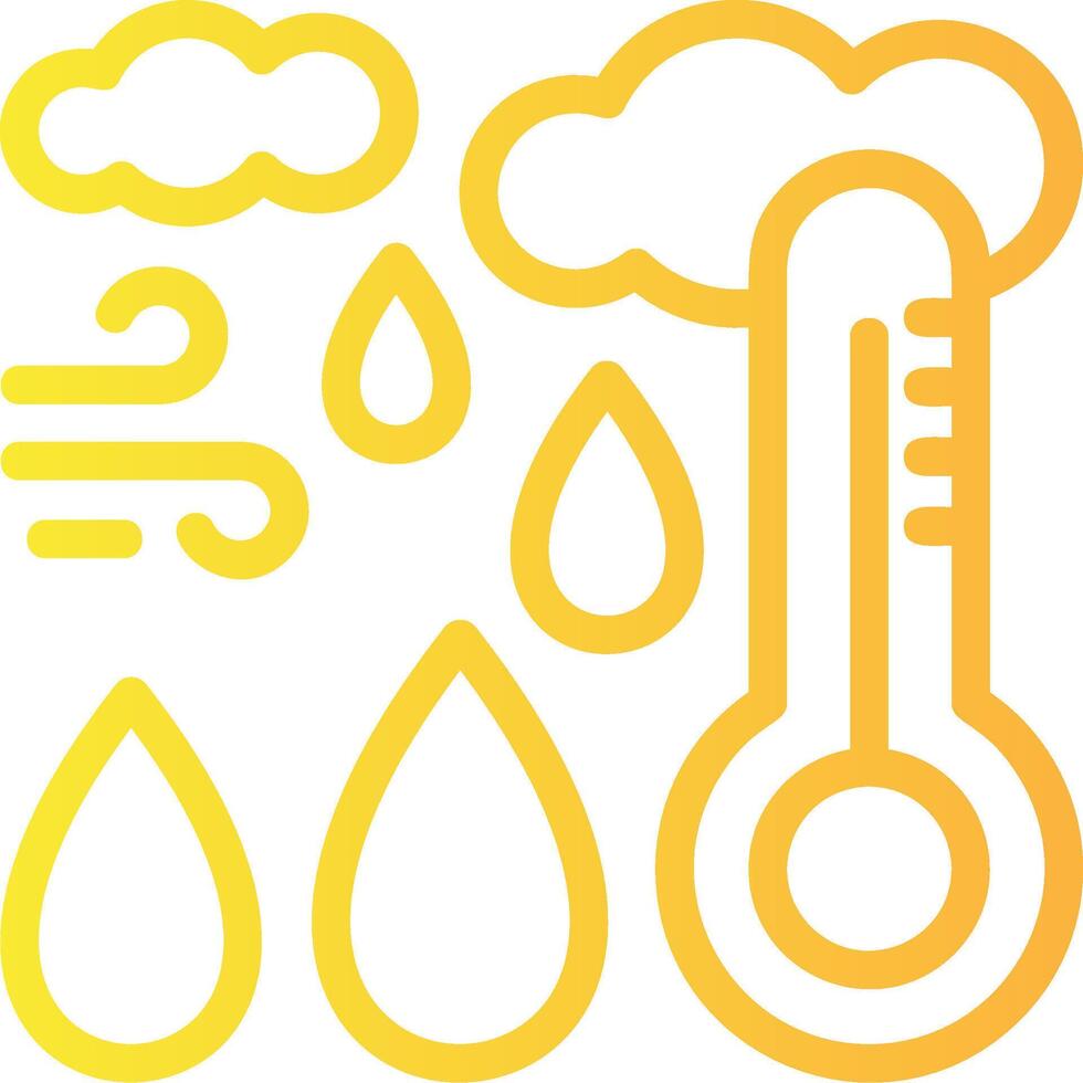 Humidity Linear Gradient Icon vector