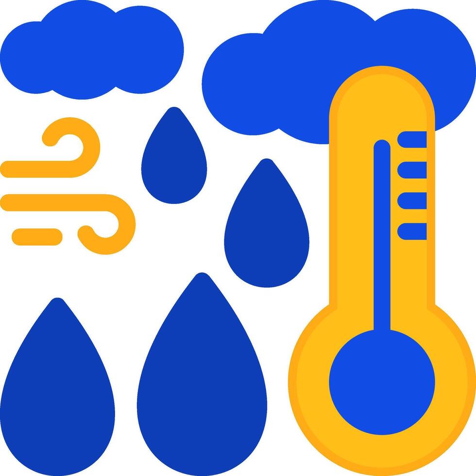 Humidity Flat Two Color Icon vector