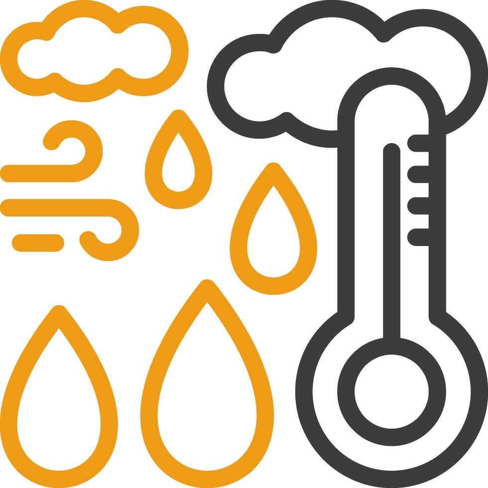 Humidity Line Two Color Icon vector