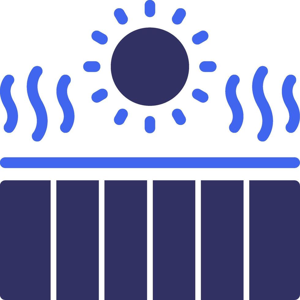 UV index Solid Two Color Icon vector