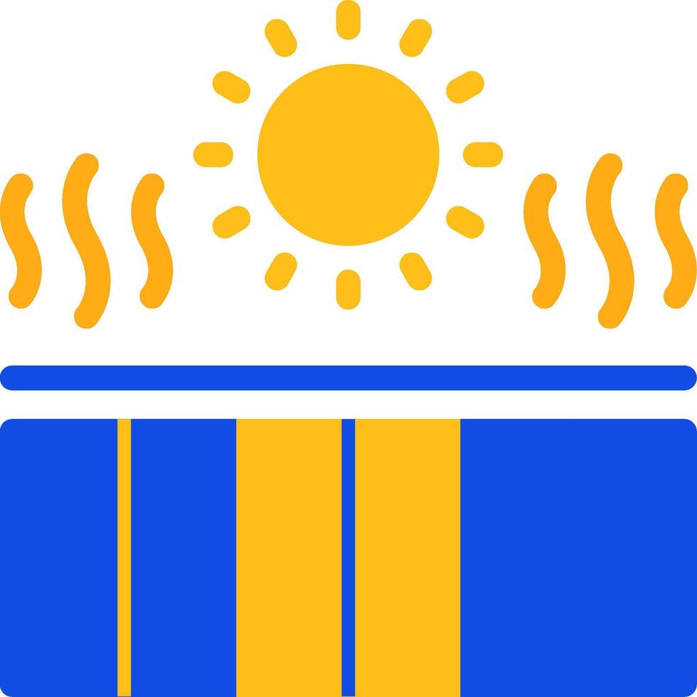 UV index Flat Two Color Icon vector