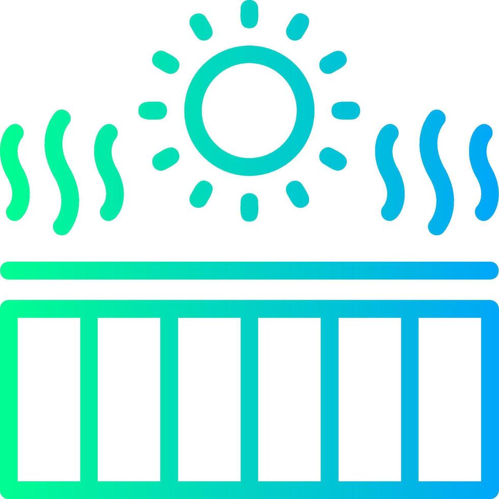 UV index Linear Gradient Icon vector