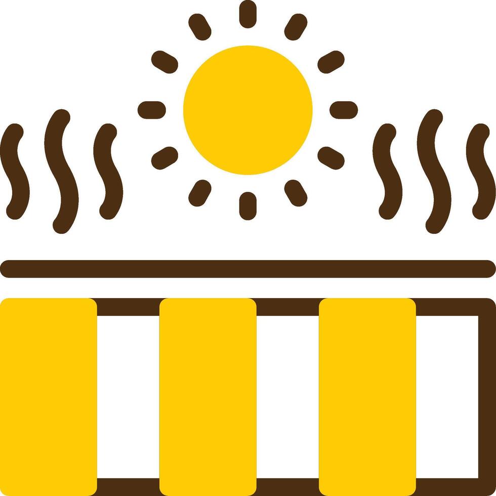 UV index Yellow Lieanr Circle Icon vector