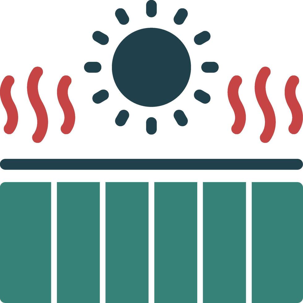 UV index Glyph Two Color Icon vector