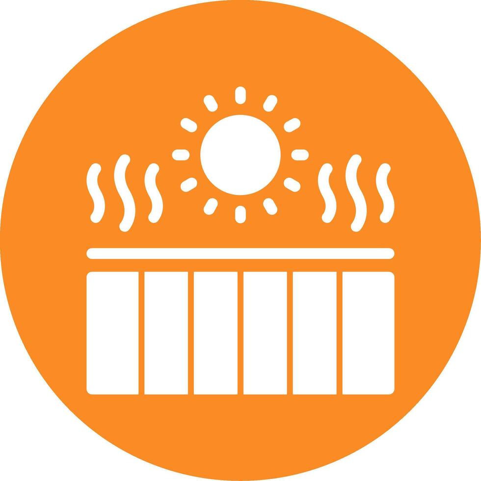 UV index Glyph Circle Icon vector